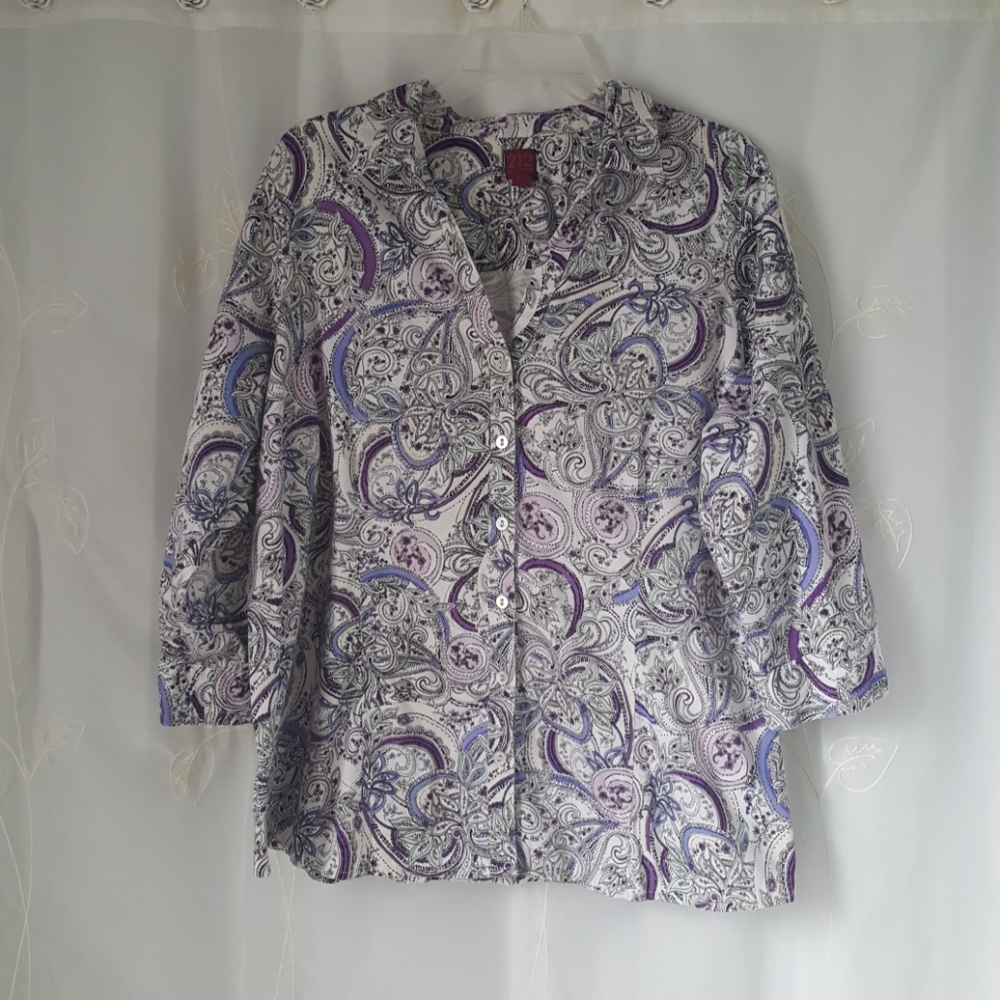 212 Collection Women's Stretch Button Down Shirt